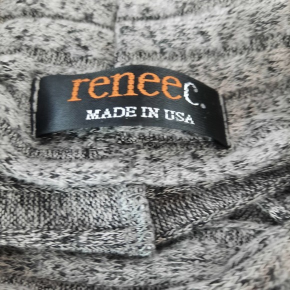 Renee C Long Sleeve Gray Lightweight Mock Neck Sweater, Small - Picture 12 of 13